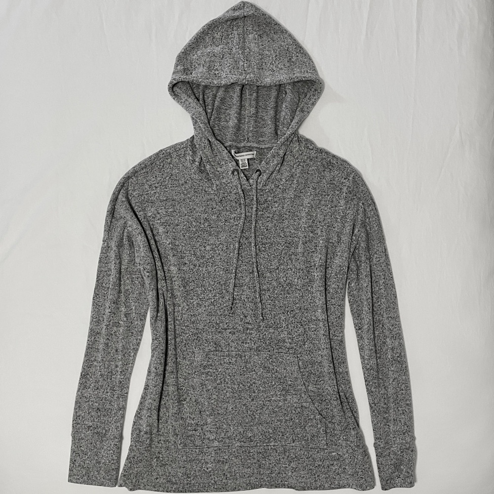 American Eagle Outfitters Heather Gray Lightweight Hoodie